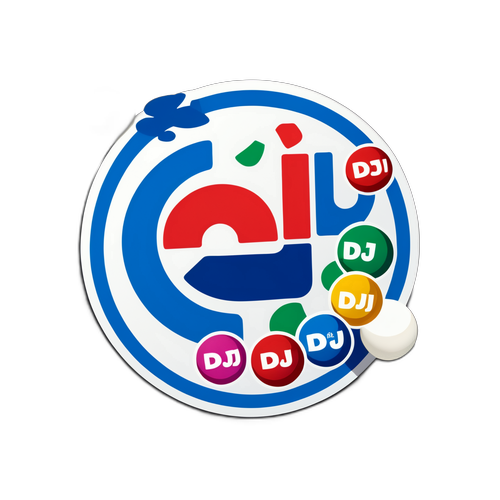 Autocollant FDJ avec boules de loterie