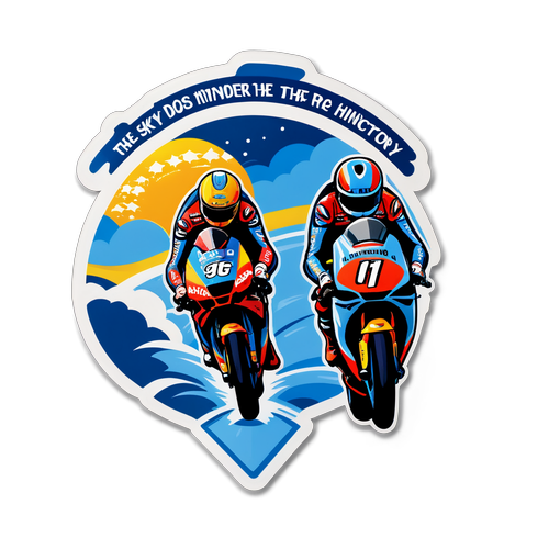 Sticker đua xe giữa các vận động viên