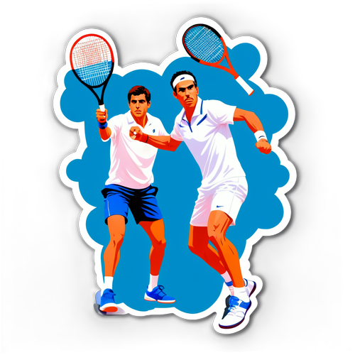 ¡Increíble Sticker de Tenis! Carlos Alcaraz vs Su Rival: ¡La Competencia que Desata Pasiones!