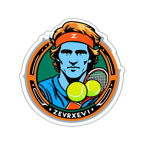 테니스 영웅 알렉산더 즈베레프 스코치 디자인 스티커
