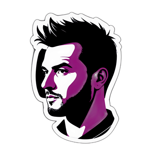 Minimalist Silhouette Sticker of Alessio Milivojevic