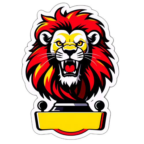 Sticker van de Belgische Beker met Leeuw