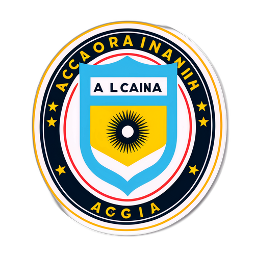 Una calcomanía que combina la estética retro del fútbol argentino