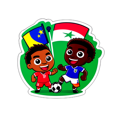Stiker Pertandingan Sepak Bola Panama vs Guadeloupe