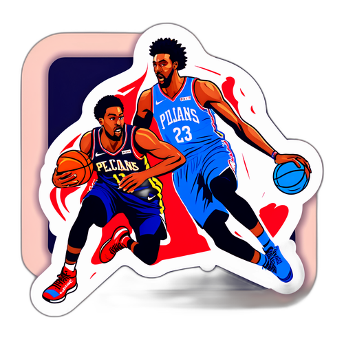 Intense Basketball Battle: Pelicans vs 76ers