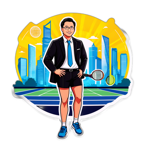 律师与羽毛球场景