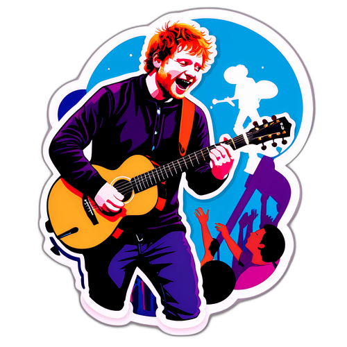 Une scène vibrante de concert d'Ed Sheeran