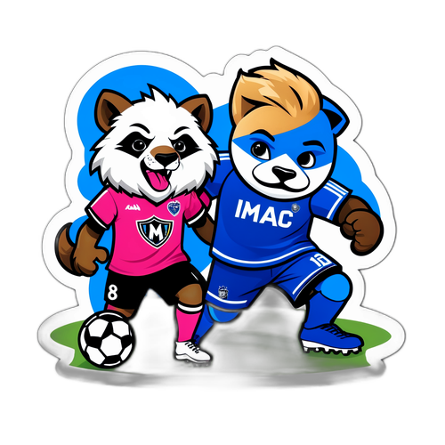 Maskot Montreal Impact dan Inter Miami Bermain Sepak Bola