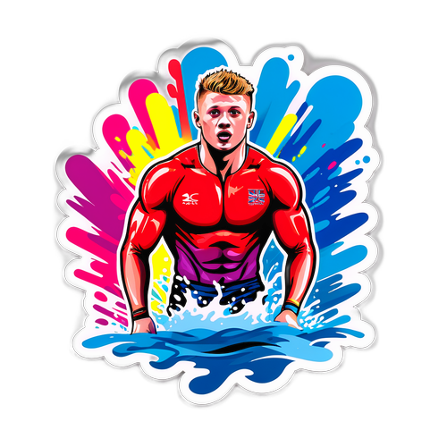 Adam Peaty Uit de Water Sticker