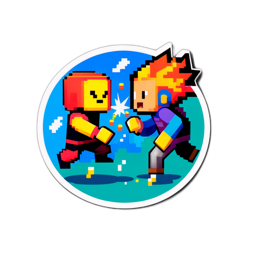 Un match de guerre pixelisé