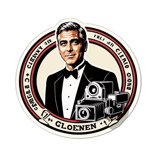 Vintage-sticker af George Clooney