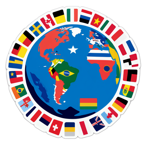 Wereldmap Stickers voor Wereldbeker