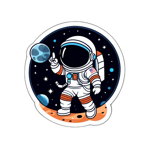 En söt astronaut som samlar sällsynta jordelement