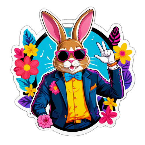 מדבקת דמות הארנב