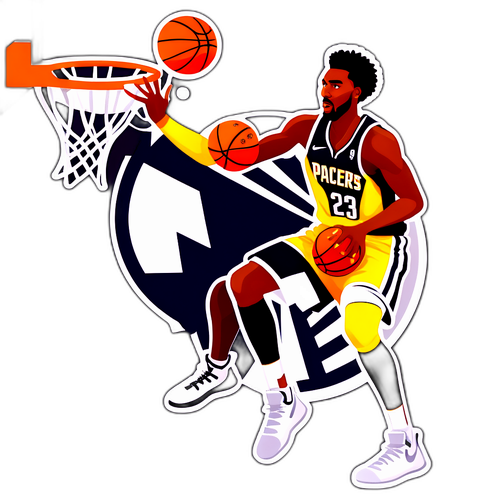 Ilustração de Jogador dos Pacers em Ação