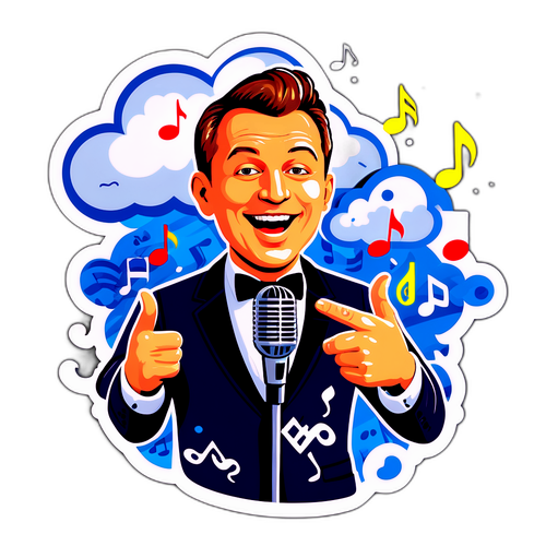 Гумористичний наклейка з Сергієм Кислицею