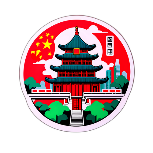 庆祝中国经济发展的贴纸