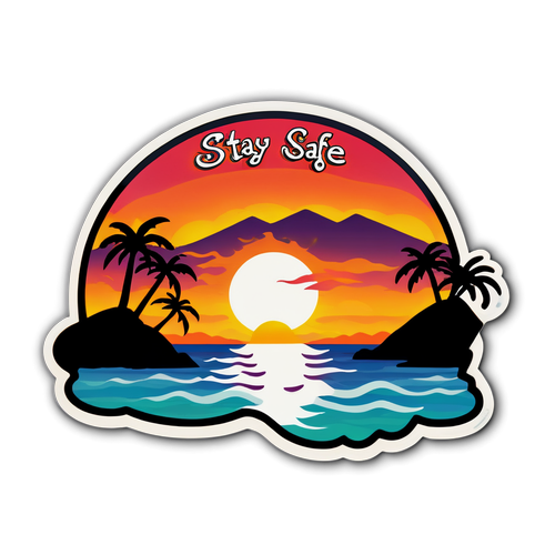 Malibu Sunset Sticker