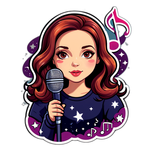 Sticker di Annalisa con microfono