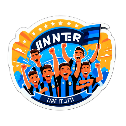 Ilustrații creative ale echipei Inter în fața fanilor