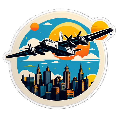 Ту-95 в небі над містом