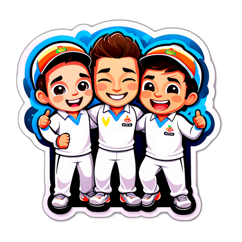 क्रिकेटर्स का जश्न