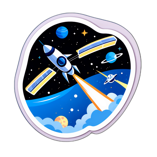 Satellity Starlink w Kosmosie