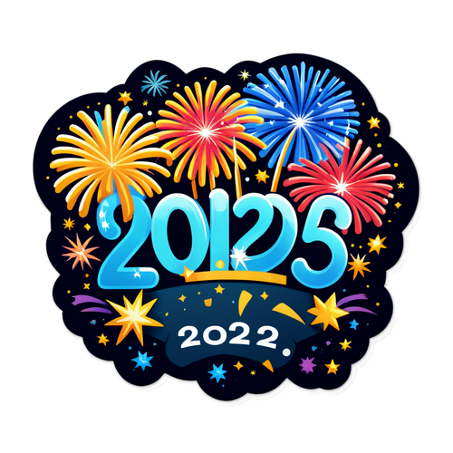 Diseño festivo "Feliz Año Nuevo 2025"