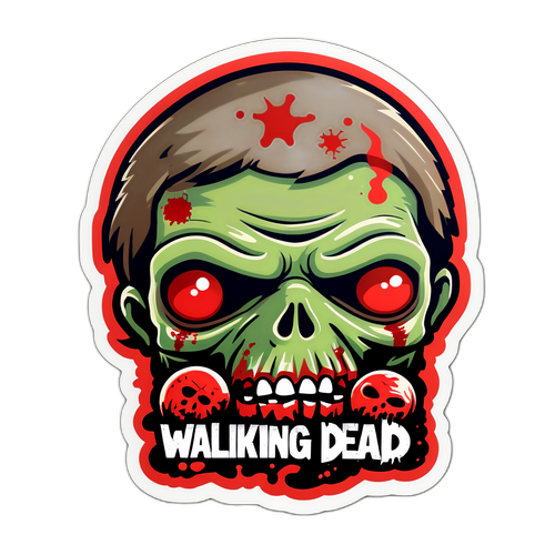 Yürüyen Ölüler için Zombie Sembolü Sticker Tasarımı