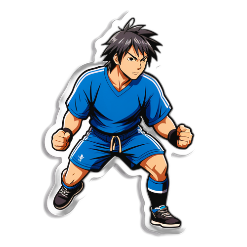 スポーツキャリアを象徴する力強いパフォーマンスのイラスト