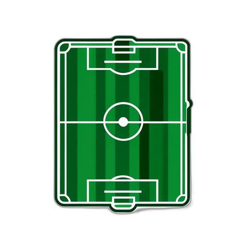 Minimalistyczny naklejka boiska piłkarskiego