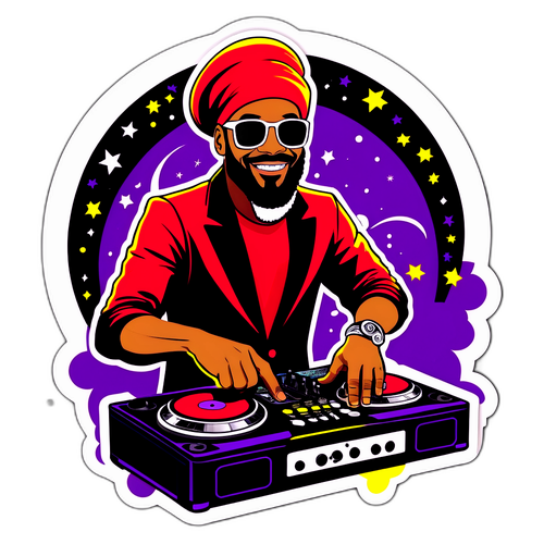Festlig DJ Sticker