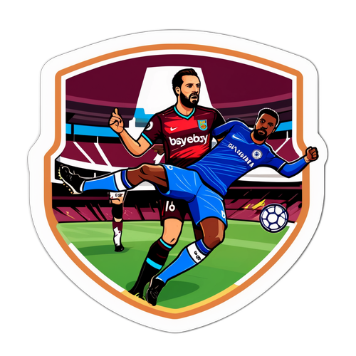 切爾西對韋斯咸的激情比賽貼紙