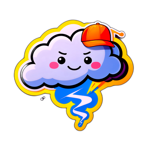 Nube eléctrica con gorra de béisbol