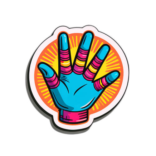 Sticker de la famosa mano Parense