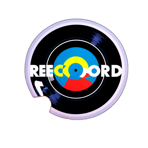 Adesivo Dinâmico com a Palavra 'Record'