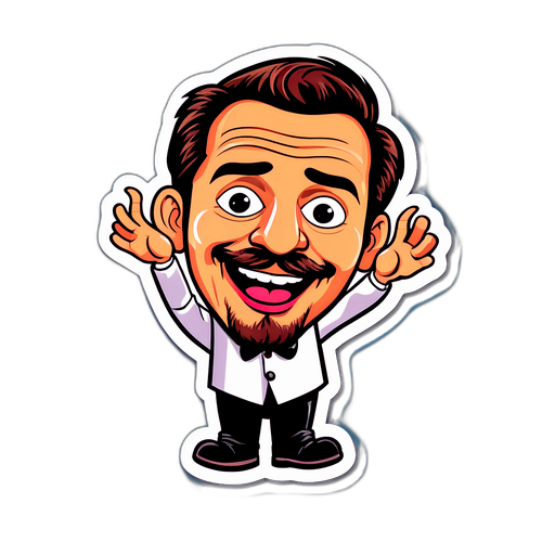 Witziger Sticker im Puppenstil von Sascha Grammel