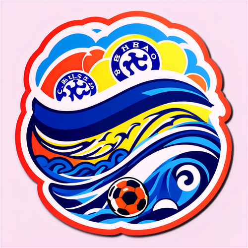 Cheerful Brighton and Chelsea Logo Mashup Sticker