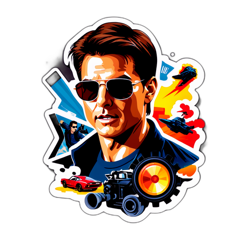 Design de autocolant cinematic cu Tom Cruise