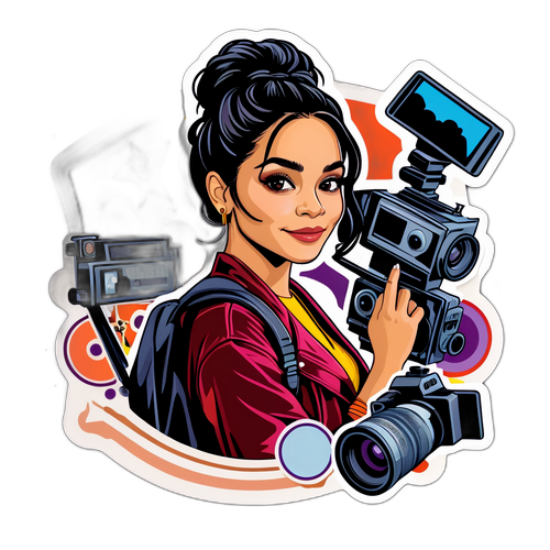 Artistic Sticker of Vanessa Hudgens as a Film Character
