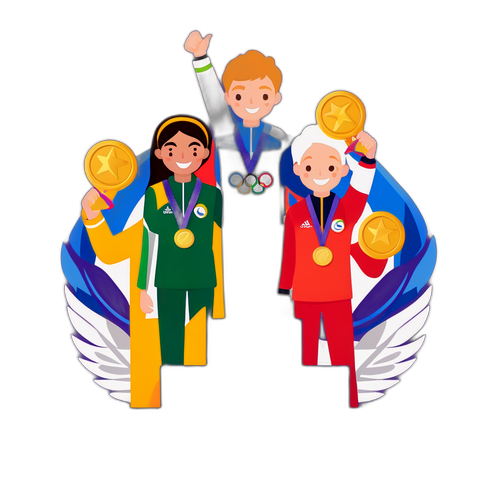 Ilustrație a podiumului olimpic