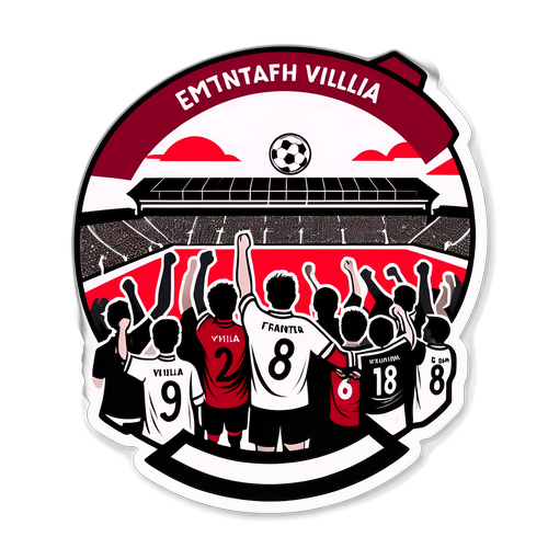 Stiker Pertandingan Bola Sepak Eintracht Frankfurt vs Aston Villa