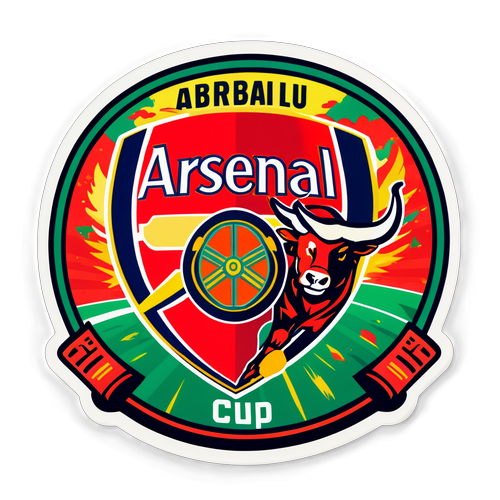 Sticker ya Arsenal ikiwa na alama ya Carabao Cup