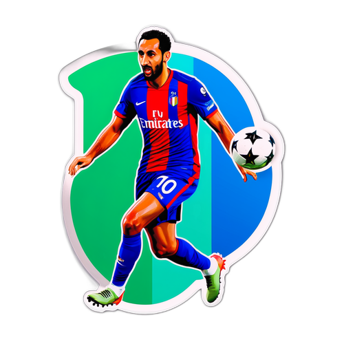 Autocollant de Mehdi Benatia en action sur le terrain