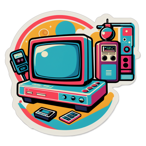 Diseño de tienda de tecnología retro