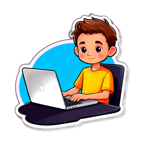 Coding Boy with Laptop