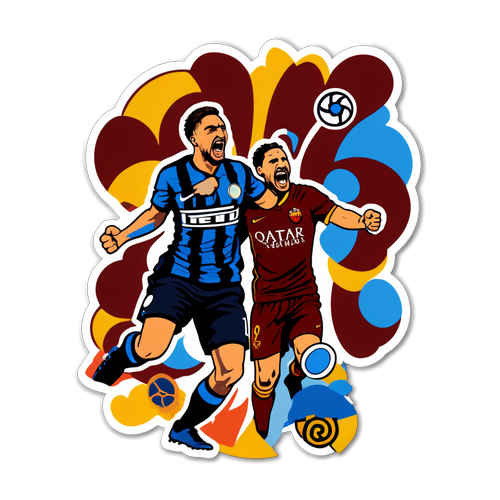 Adesivo Transbordando Emoção: Rivalidade Inter x Roma