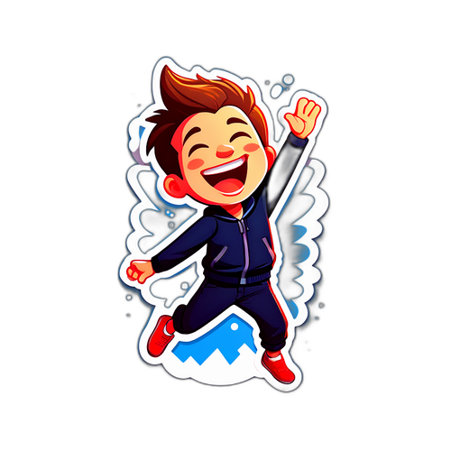 Radostný nálepka s Adamem Vojtěchem