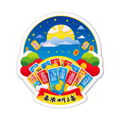 Sticker về xổ số Hà Nội mang thông điệp may mắn