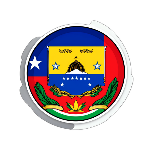 Nálepka s symboly Venezuely